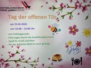 Einladung zum Tag der offenen Tür mit Frühlingsmarkt